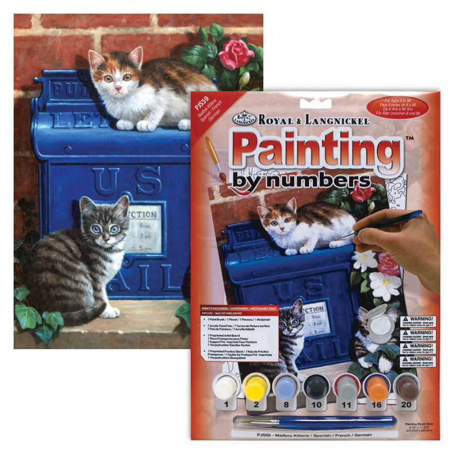Junior Paint By Numbers Mailbox Kittens Clark Craft Products