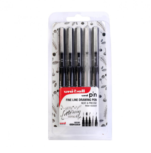 Uni-ball PIN Pen Set of 5 - Handwriting Set