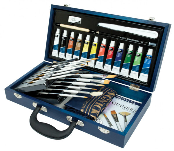 Royal & Langnickel Acrylic Paint Artists' Wood Box Set - Image 2