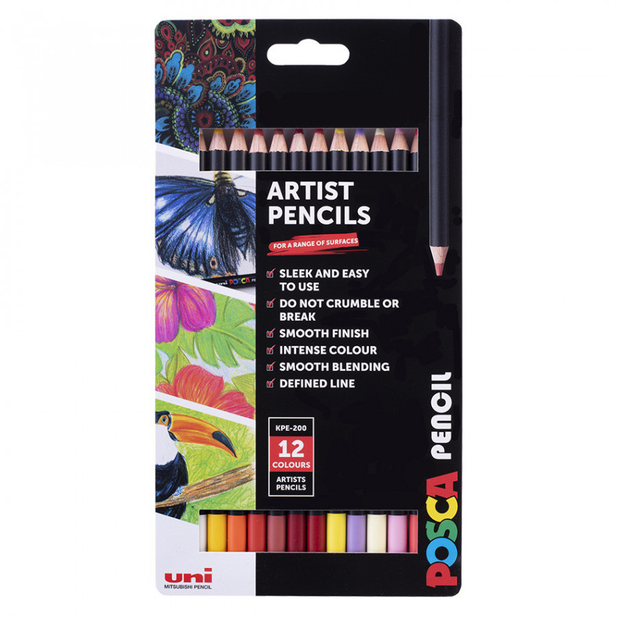 POSCA Pencils Set of 12 Spectrum Colours Clark Craft Products