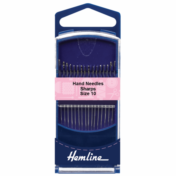 Hemline Premium Hand Sewing Needles Sharps Size 10