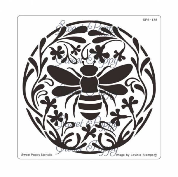 Sweet Poppy Stencil Bumblebee Circle - Image 2