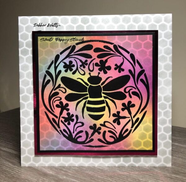 Sweet Poppy Stencil Bumblebee Circle