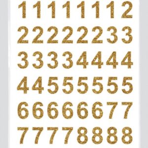 Numerical £d Glitter Stickers