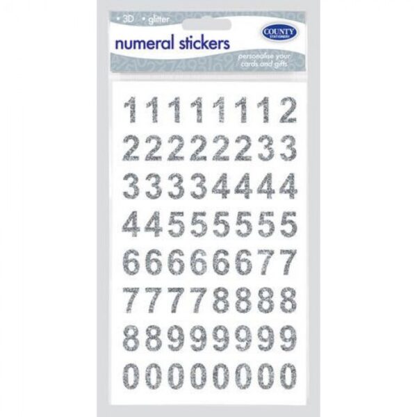 Numerical £d Glitter Stickers - Image 2