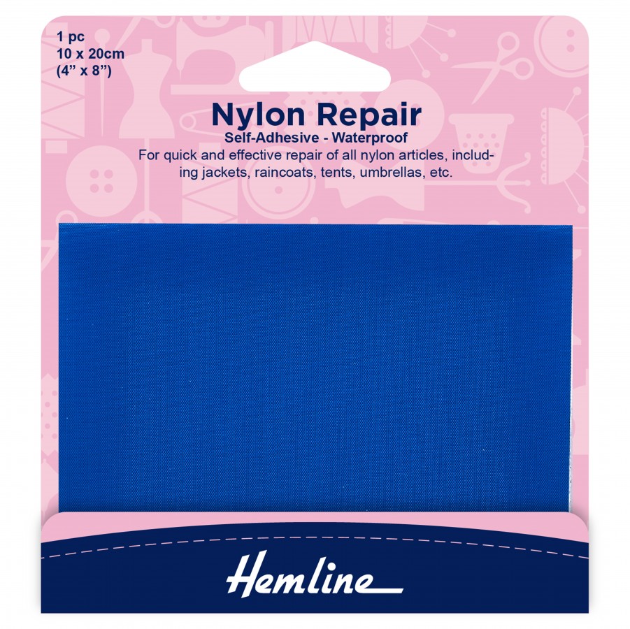 Hemline Nylon Self-Adhesive Repair Patch – For Jackets, Tents, Coats & Crafts