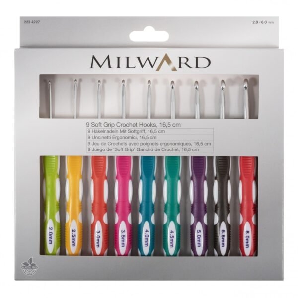 Milward Soft Grip Crochet Hooks Set Of 9 Hooks