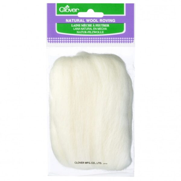 Clover Natural Wool Roving 20g