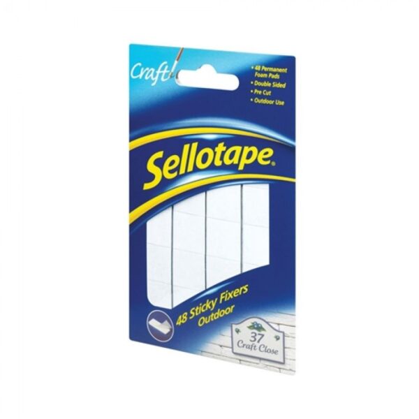 Sellotape Permanent Outdoor Foam Pads Pk 48