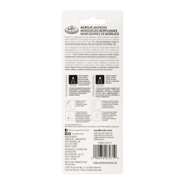 Royal & Langnickel Reversiblke Acrylic Markers 2 Pack - Image 2