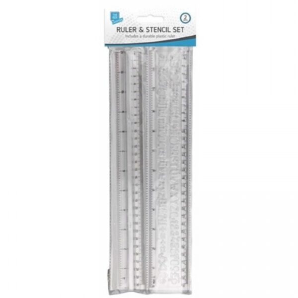 Ruler & Stencil Set 2 Pc