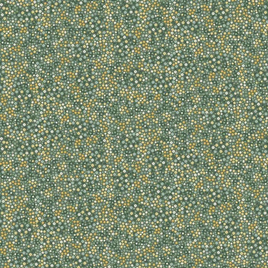 Makower – Hello Autumn – Blooms Teal – SOLD BY THE METRE