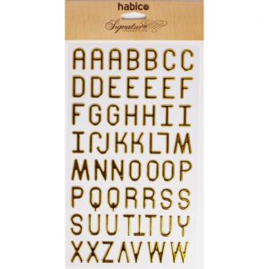 Metallic Alphabet Foam Sticker Gold