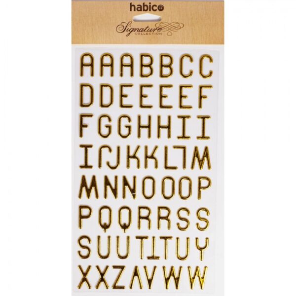 Metallic Alphabet Foam Sticker Gold