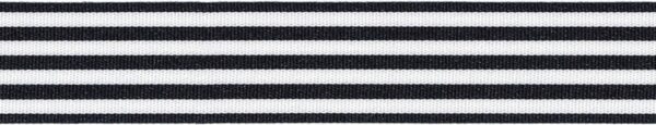 Ribbon: Stripes: 25m x 25mm: Black (per metre)