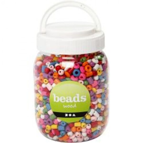 Wooden Beads Multicoloured & Different Sizes - Image 2