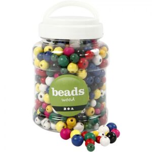Wooden Beads Multicoloured & Different Sizes