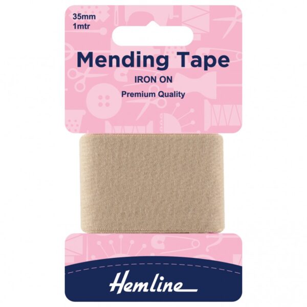 Iron-On Mending Tape: Beige - 100cm x 38mm