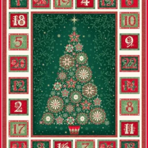 Makower Good Tidings Advent Fabric SOLD BY THE PANEL