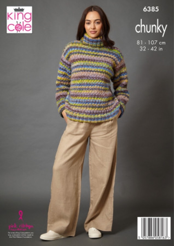 King Cole Womens Knitting Pattern 6385 - Image 2
