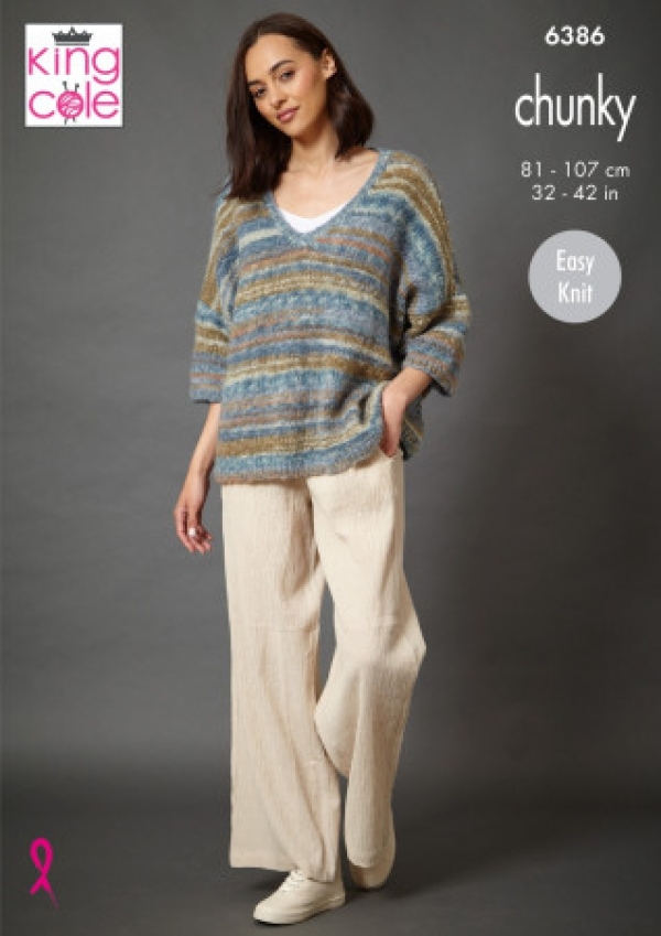 King Cole Womens Knitting Pattern 6386
