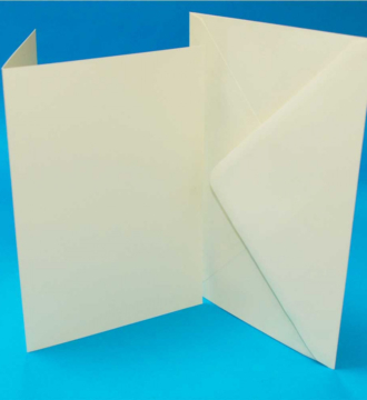 Pack of 50 C6 Blank Cards & Envelopes - Ivory