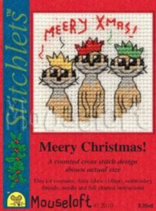 Mouseloft Mini Christmas Cross Stitch Card & Envelope Kit