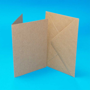 Pack of 50 C6 Blank Cards & Envelopes - Kraft