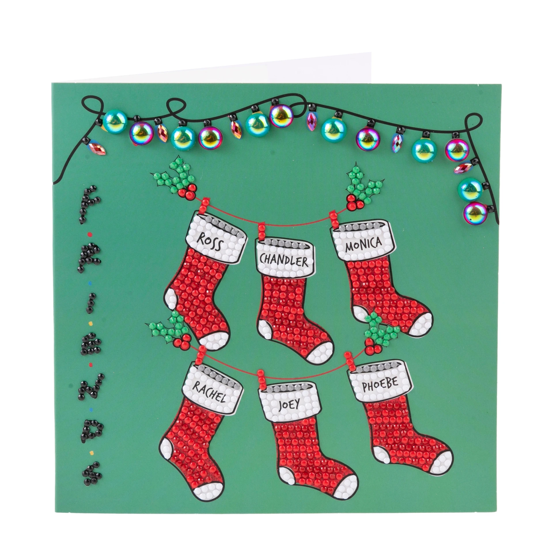 Christmas Crystal Art FRIENDS Holiday Cheer Card Kit - Image 2