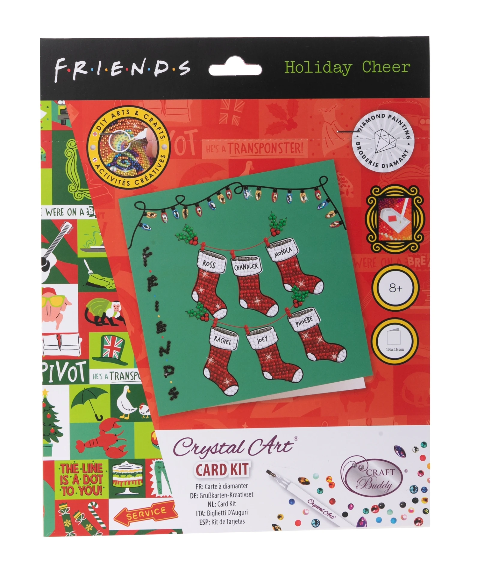 Christmas Crystal Art FRIENDS Holiday Cheer Card Kit