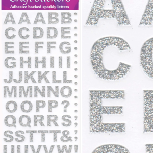 Stickers Bold Alphabet In Silver