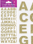 Stickers Bold Alphabet In Gold