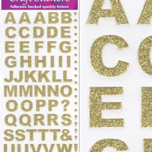 Stickers Bold Alphabet In Gold