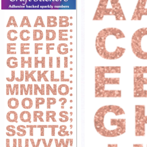 Stickers Bold Alphabet In Rose Gold