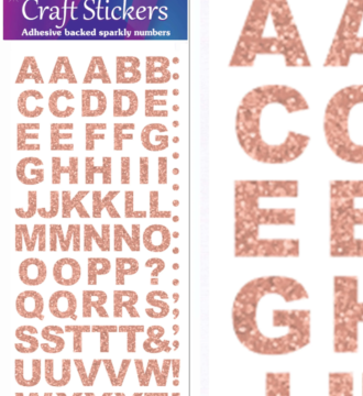 Stickers Bold Alphabet In Rose Gold