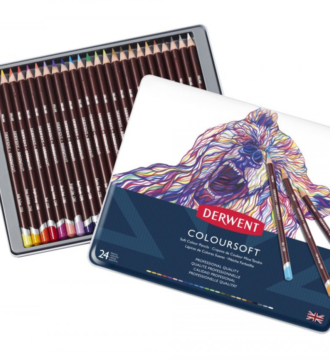 Derwent Coloursoft Pencils Tin of 24