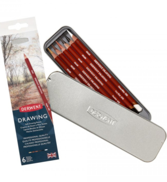 Derwent Drawing Pencil Tin of 6
