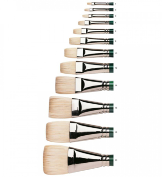 Winton Hog Brush Long Handle - Short Flat / Bright