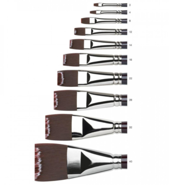 Galeria Acrylic Long Handle Brush - Short Flat / Bright