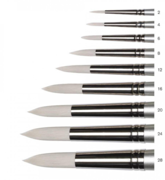 Artisan Synthetic Hog Long Handle Brush - Round