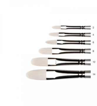 Artisan Synthetic Hog Long Handle Brush - Filbert