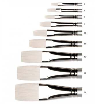 Artisan Synthetic Hog Long Handle Brush - Long Flat