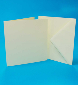Pack of 25 8"x8" Blank Cards & Envelopes - Ivory