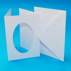A6 Trifold White Cards & Envelopes - Oval Aperture - Pack of 10