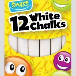SMILES WHITE CHALKS X 12