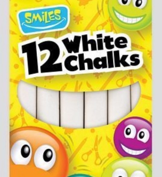 SMILES WHITE CHALKS X 12
