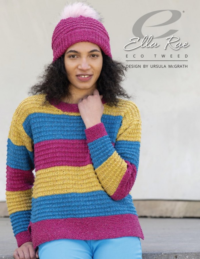 Ella Rae Caroline Sweater & Hat Pattern