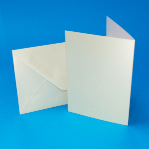 Pack of 20 Pearlescent C6 Blank Cards & Envelopes - Ivory