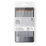 Winsor & Newton Graphite Pencil Soft x 12 Tin set