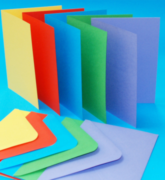 Pack of 50 C6 Blank Cards & Envelopes - Assorted Brights